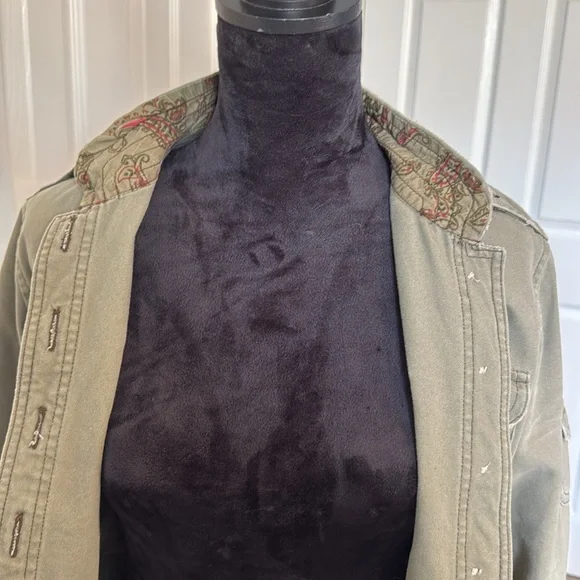 Jordache military style jacket juniors large 11/13 - Picture 4 of 5